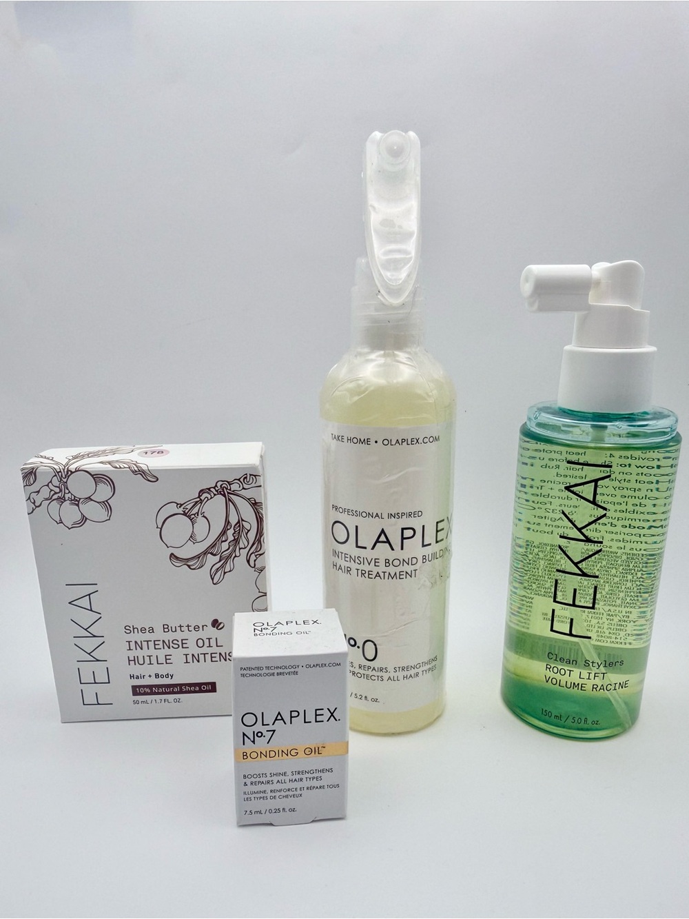 Premium Hair Care Lot - Olaplex No.0, No.7 + Fekkai Shea Butter + Root Lift